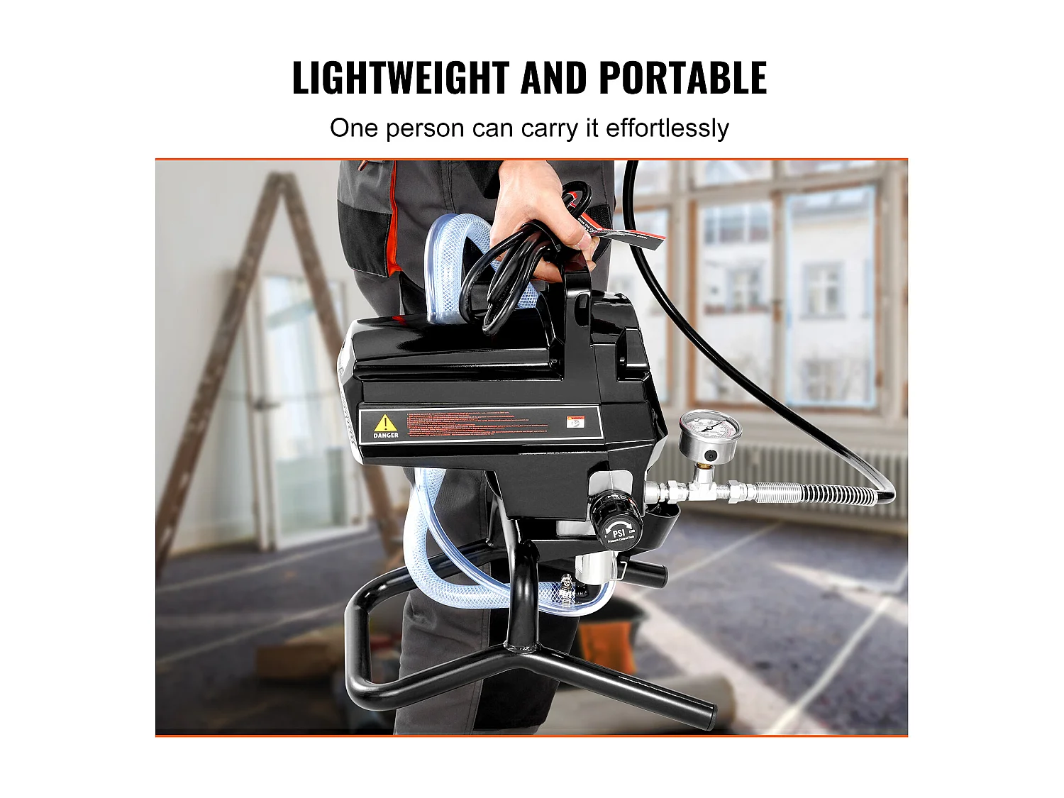 Pulvérisateur de Peinture Sans Air Sur Pied SucceBuy, Pulvérisateur Électrique Portatif 950 W 3000 PSI