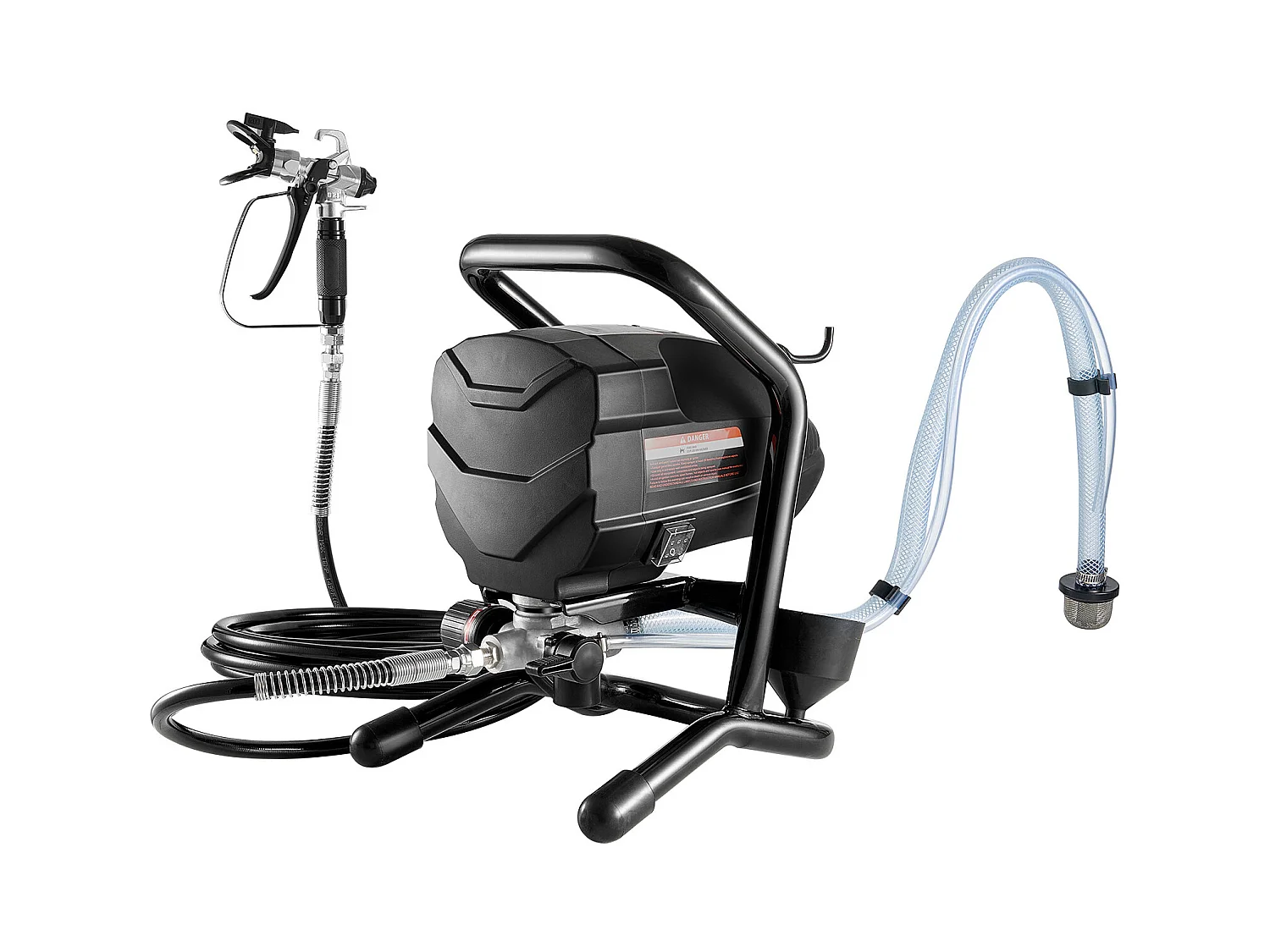 Pulvérisateur de Peinture Sans Air Sur Pied SucceBuy 650 W 3000 psi avec Kits d'Usage Domestique