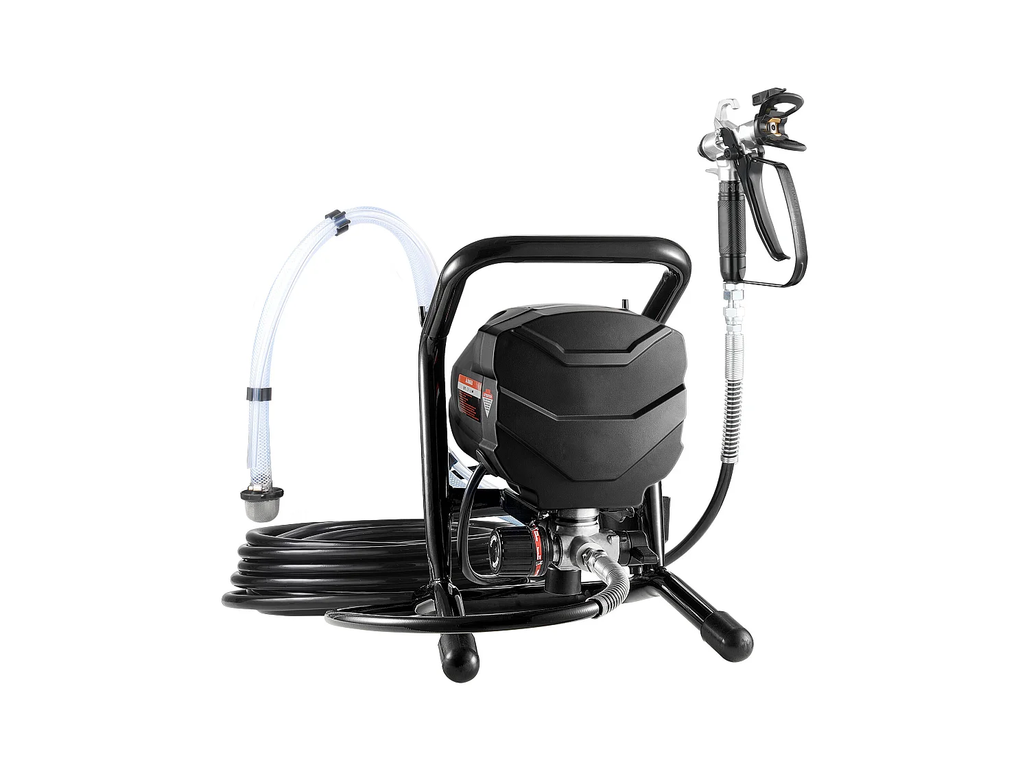 Pulvérisateur de Peinture Sans Air Sur Pied SucceBuy 650 W 3000 psi avec Kits d'Usage Domestique