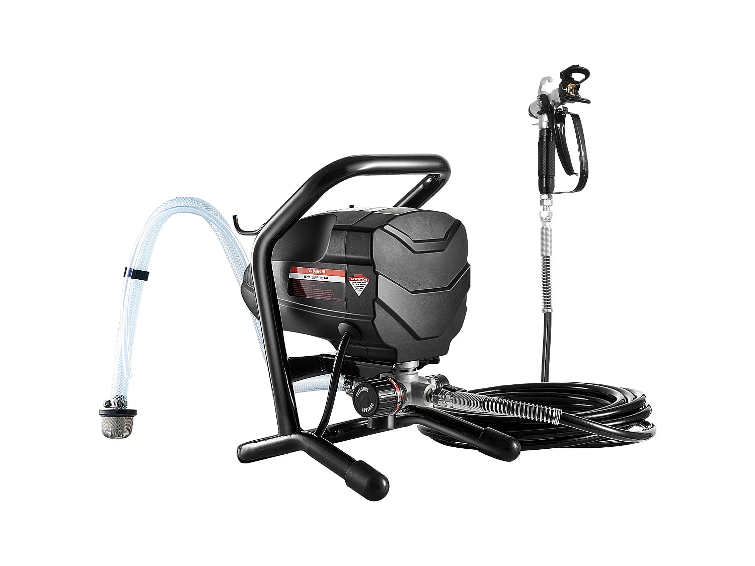 Pulvérisateur de Peinture Sans Air Sur Pied SucceBuy 650 W 3000 psi avec Kits d'Usage Domestique