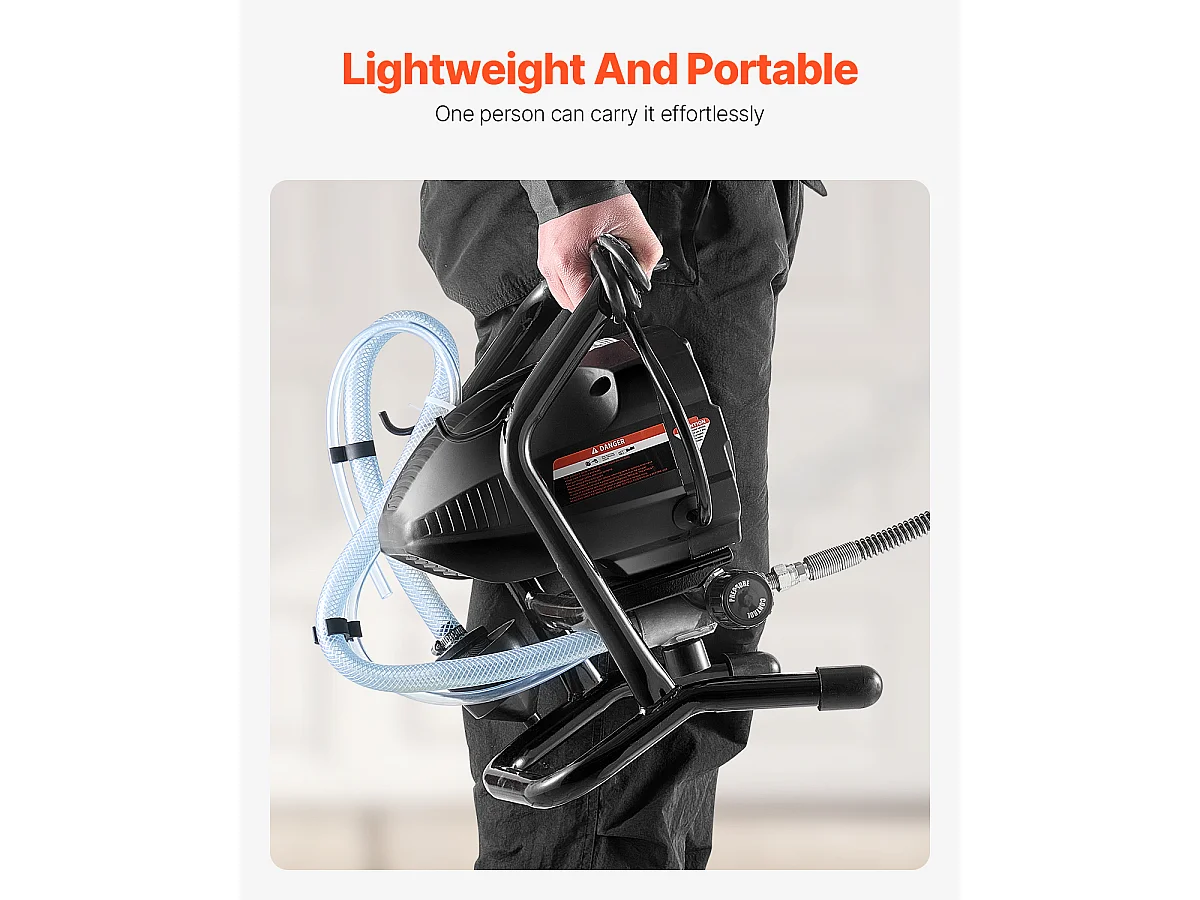 Pulvérisateur de Peinture Sans Air Sur Pied SucceBuy 650 W 3000 psi avec Kits d'Usage Domestique