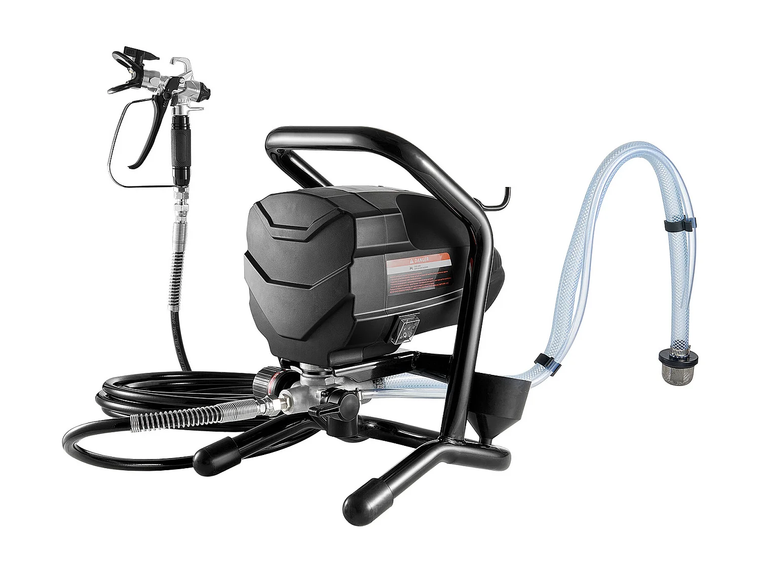 Pulvérisateur de Peinture Sans Air Sur Pied SucceBuy 650 W 3000 psi avec Kits d'Usage Domestique