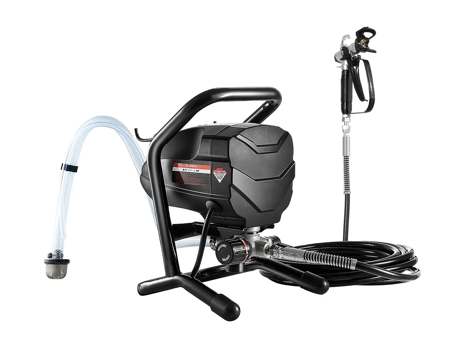 Pulvérisateur de Peinture Sans Air Sur Pied SucceBuy 650 W 3000 psi avec Kits d'Usage Domestique