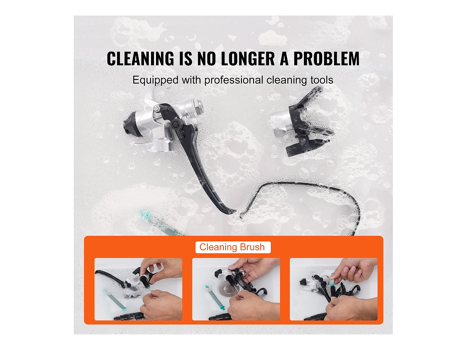 Pulvérisateur de Peinture Sans Air Sur Pied SucceBuy, Pulvérisateur Électrique Portatif 750 W 3000 PSI