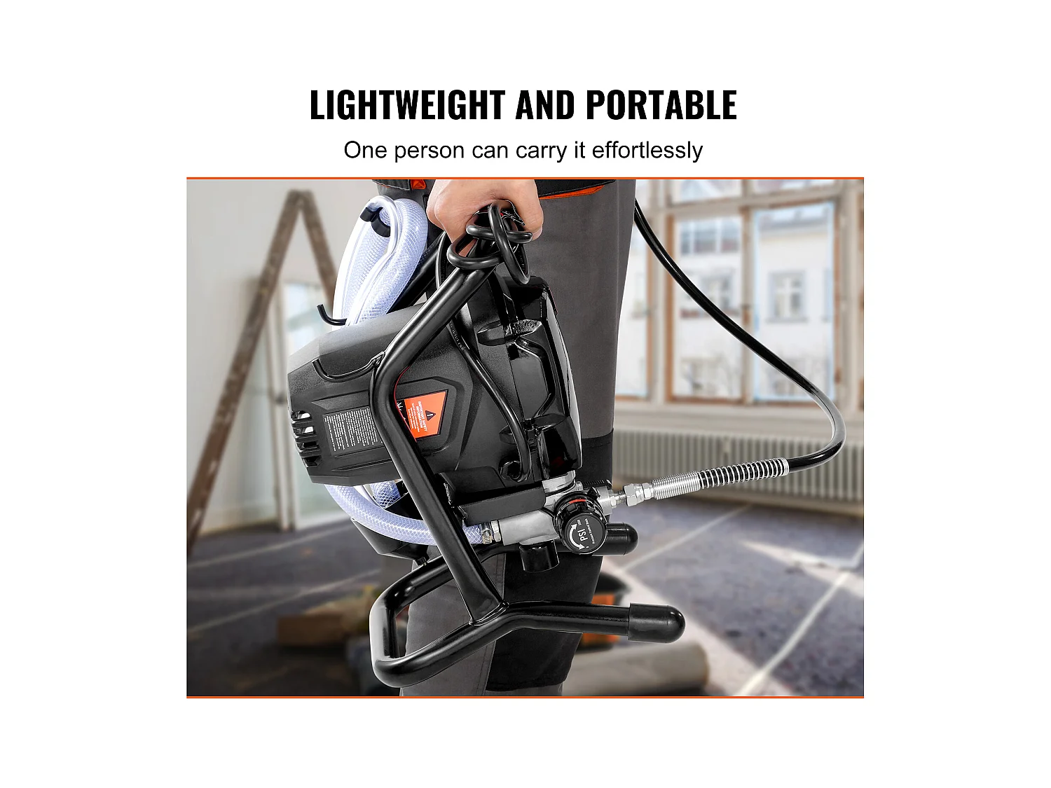 Pulvérisateur de Peinture Sans Air Sur Pied SucceBuy, Pulvérisateur Électrique Portatif 750 W 3000 PSI