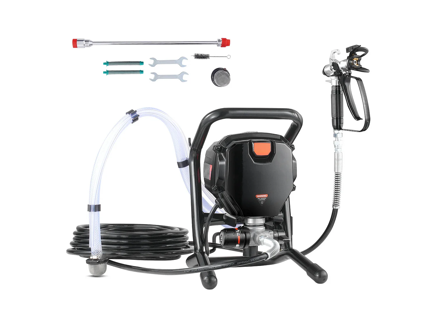 Pulvérisateur de Peinture Sans Air Sur Pied SucceBuy, Pulvérisateur Électrique Portatif 750 W 3000 PSI