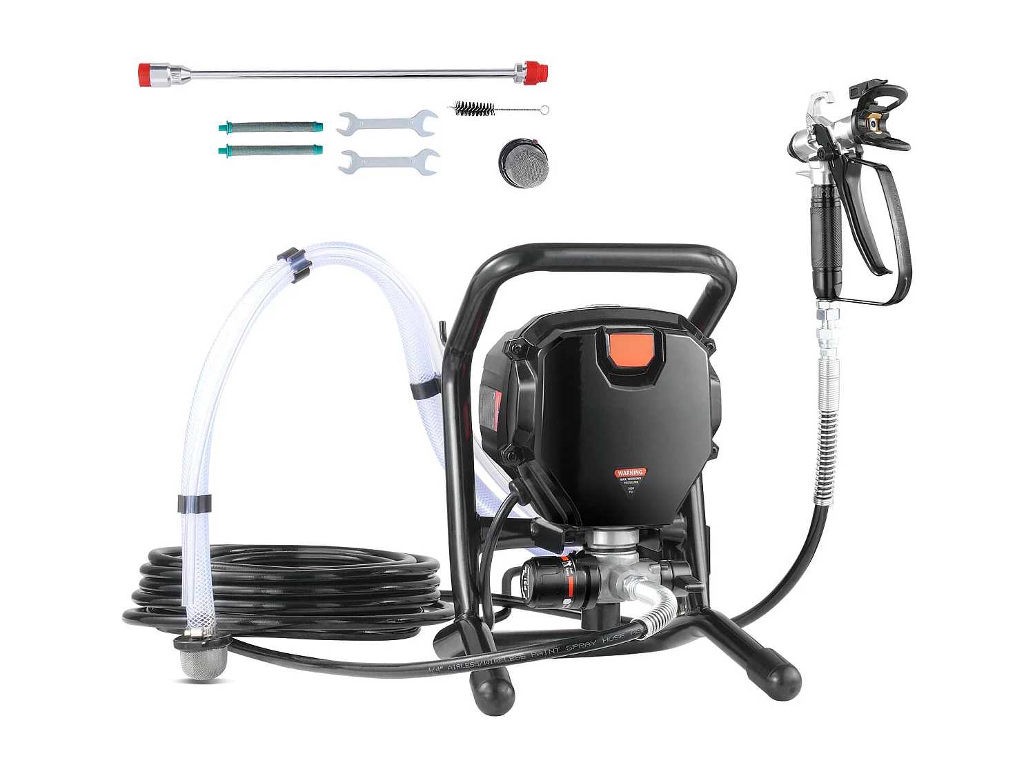 Pulvérisateur de Peinture Sans Air Sur Pied SucceBuy, Pulvérisateur Électrique Portatif 750 W 3000 PSI