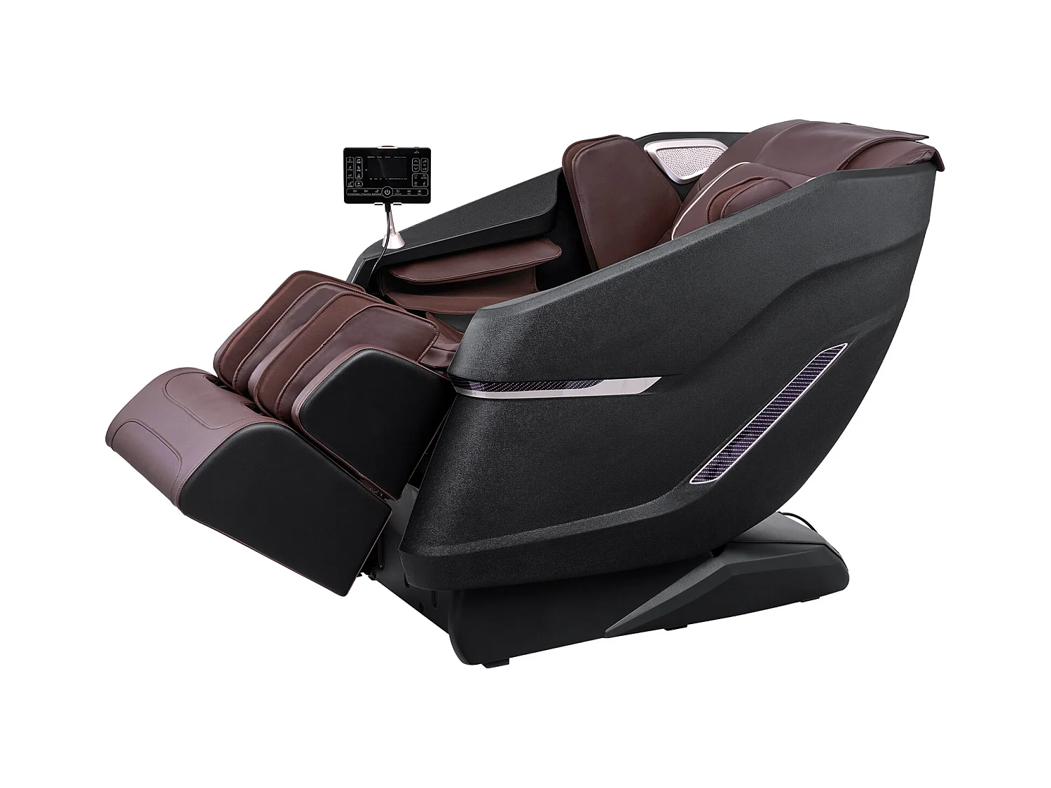 Fauteuil Massant SucceBuy Fauteuil de Massage 3D Shiatsu SL Rail Zero Gravity 10-18 modes Chauffage Haut-parleur Bluetooth 160 kg