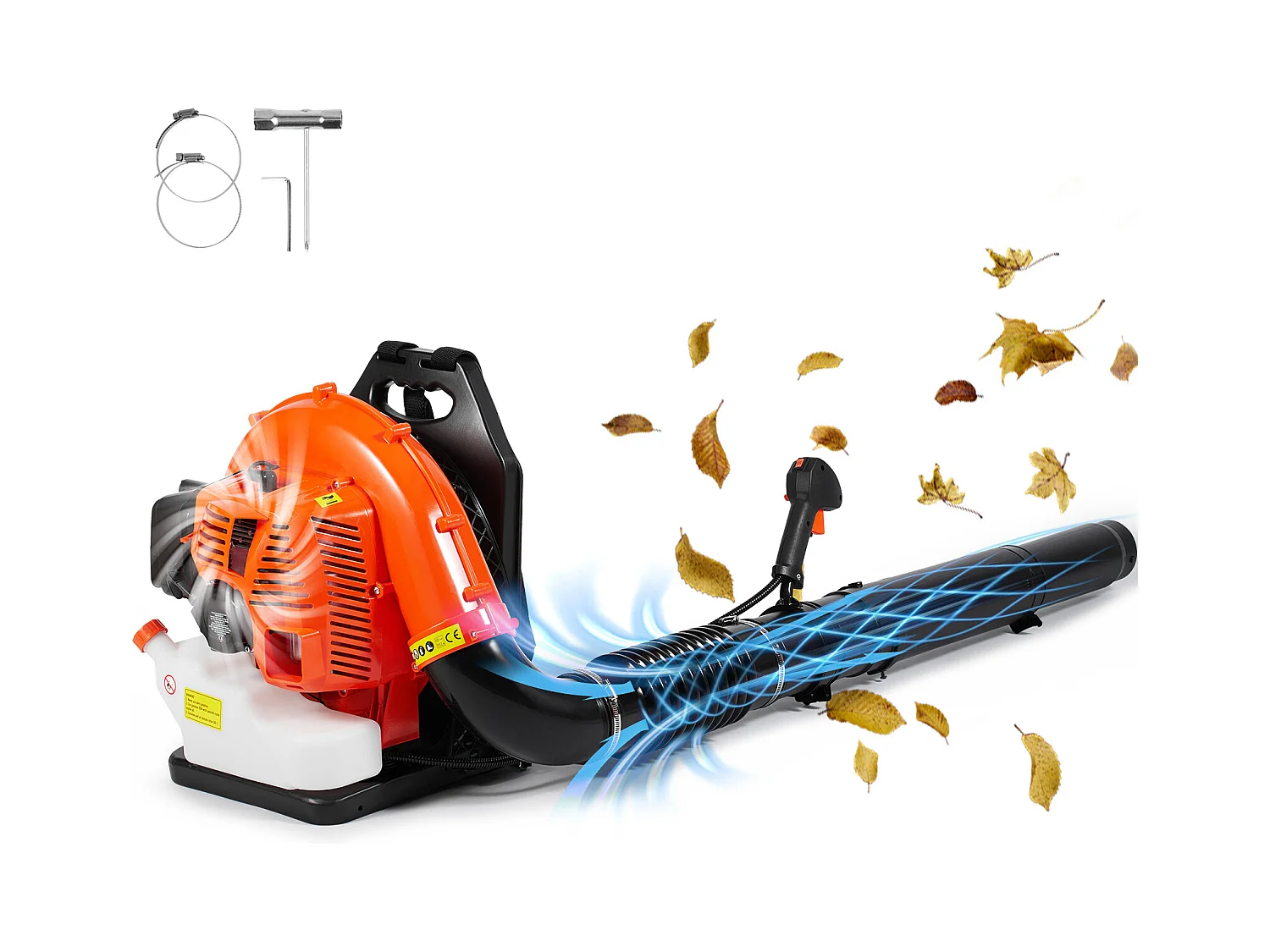 Soffiatore a Zaino SucceBuy 79CC a 2 Tempi, Volume D'aria 930 CFM, Velocità 184 MPH