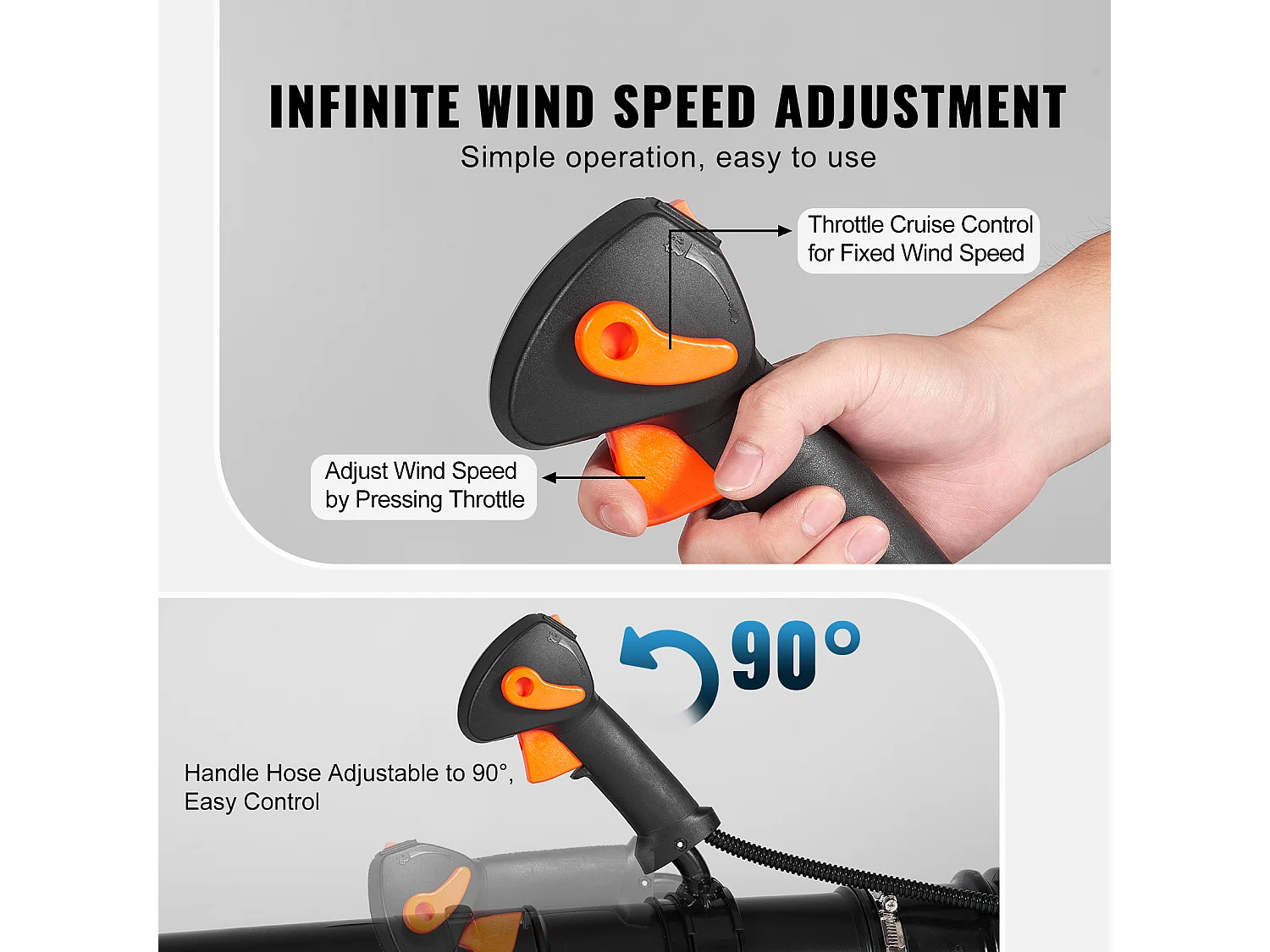 Hecht jardin SucceBuy Souffleur à Dos à Essence à 2 Temps 79CC, Volume D'air de 930 CFM, Vitesse de 184 MPH