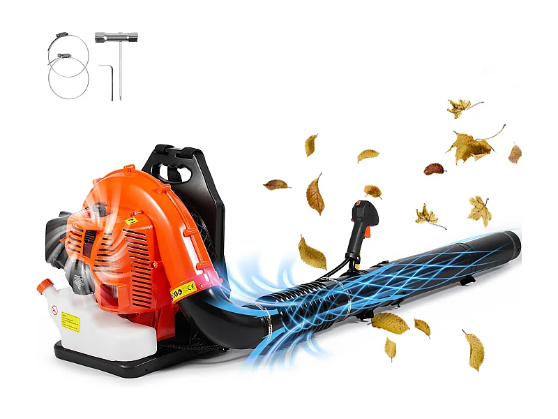 Hecht jardin SucceBuy Souffleur à Dos à Essence à 2 Temps 79CC, Volume D'air de 930 CFM, Vitesse de 184 MPH