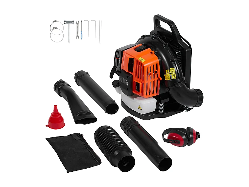 Hecht jardin SucceBuy Souffleur à Dos à Essence à 2 Temps 63CC, Volume D'air de 1110 Pi3/Min