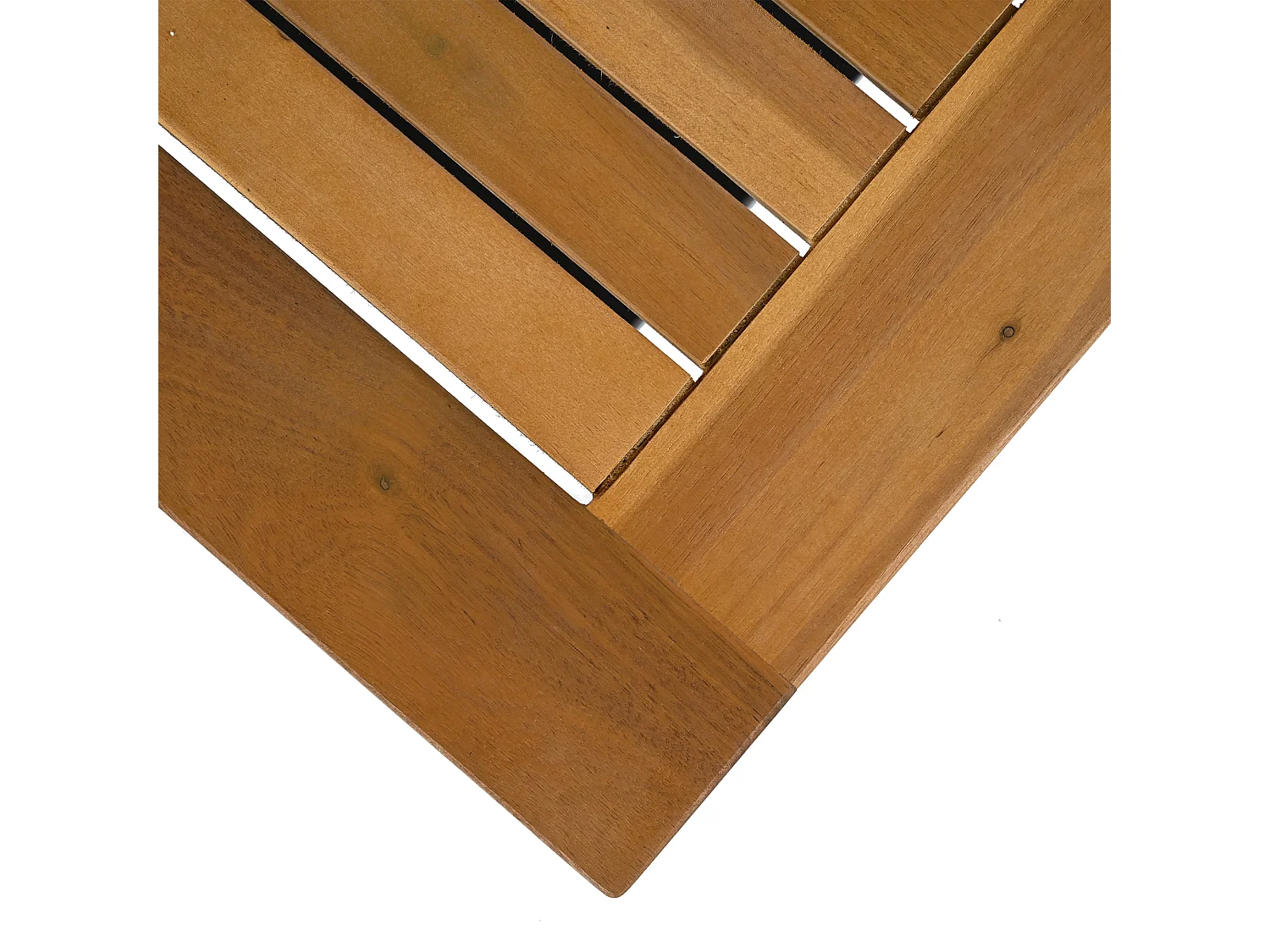 Ensemble de table et chaises de salle à manger d'extérieur 5 pièces , plateau de table en bois d'acacia massif, chaises enveloppées de rotin PE