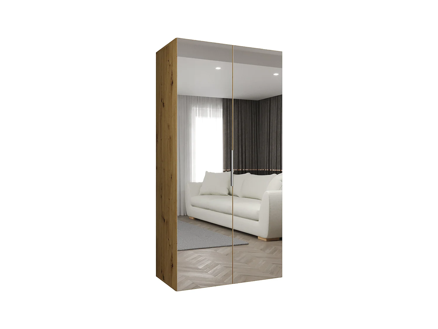 Armoire à portes battantes Marbella 3 202/100/52 2 portes (artisan/cachemire)