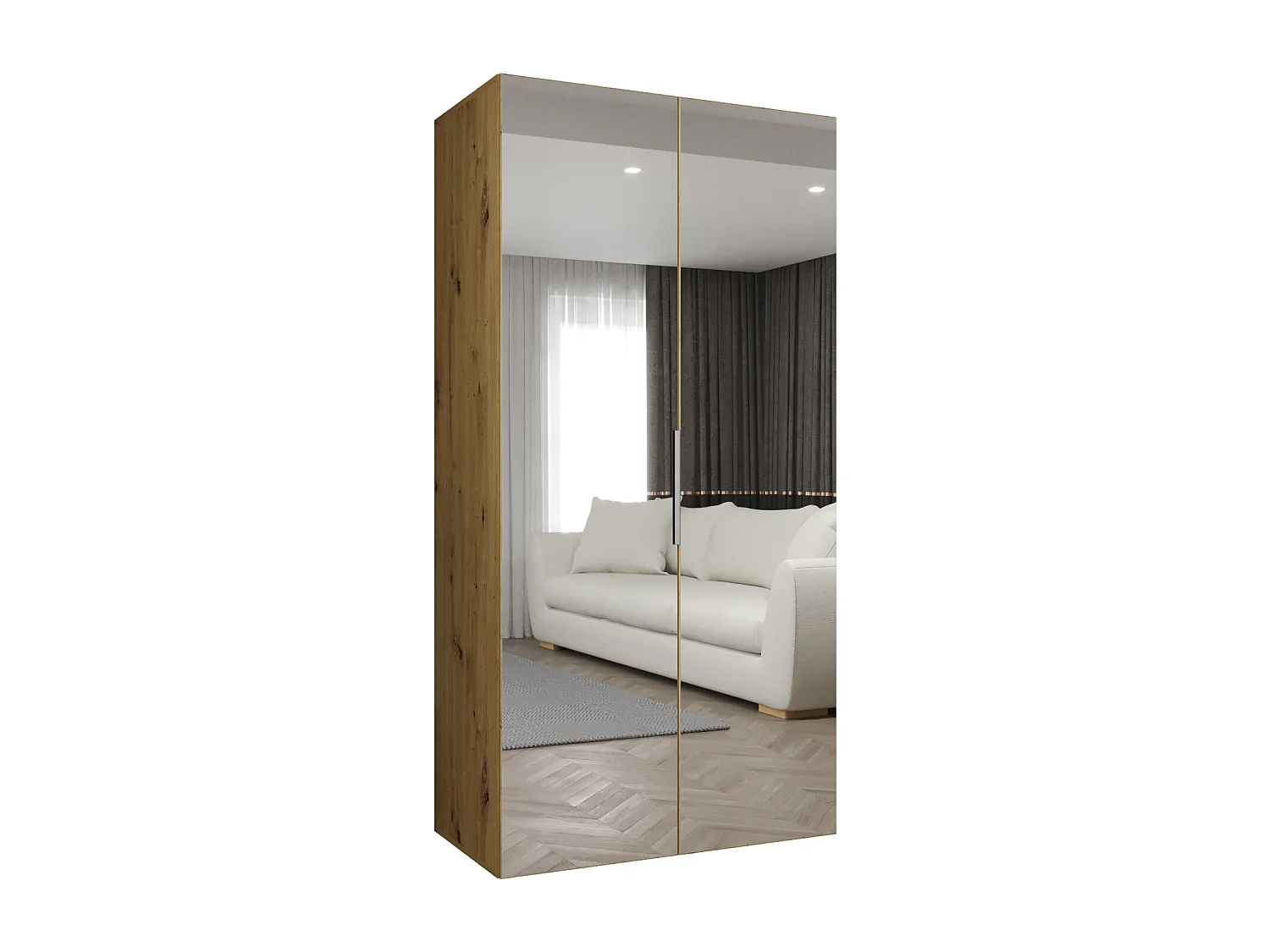 Armoire à portes battantes Marbella 3 202/100/52 2 portes (artisan/cachemire)