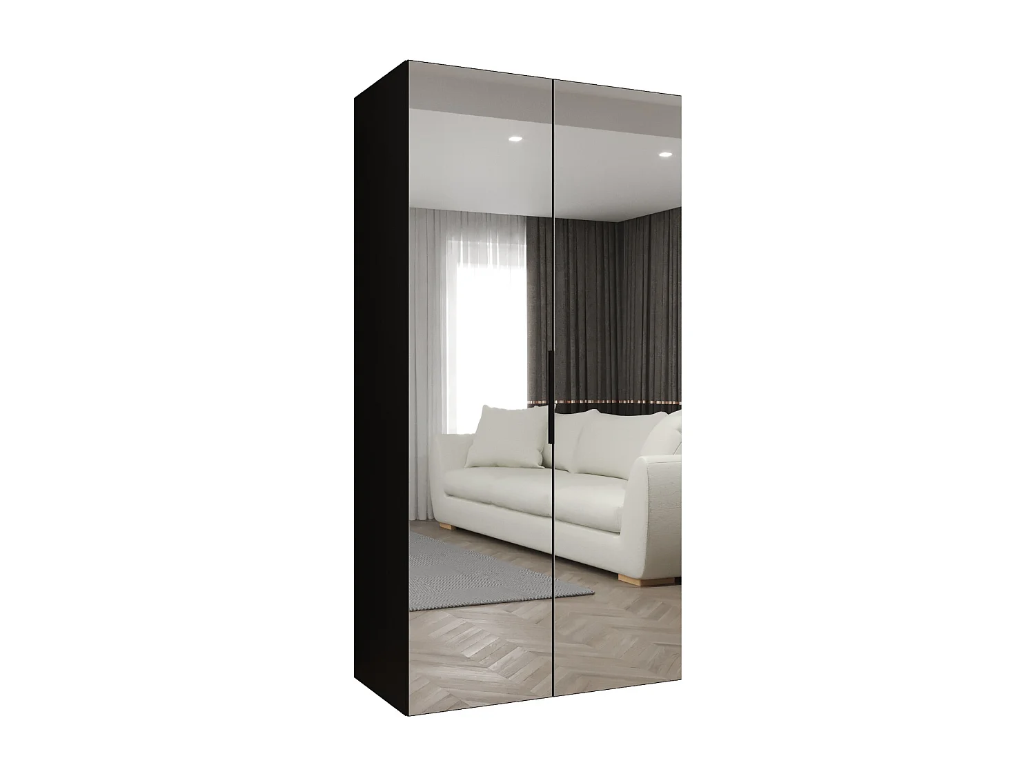 Armoire à portes battantes Marbella 3 202/100/52 2 portes (noir/noir)