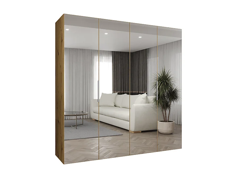 Drehtürenschrank Marbella 3 202/200/52 4-türig (Artisan Eiche|Kaschmir)