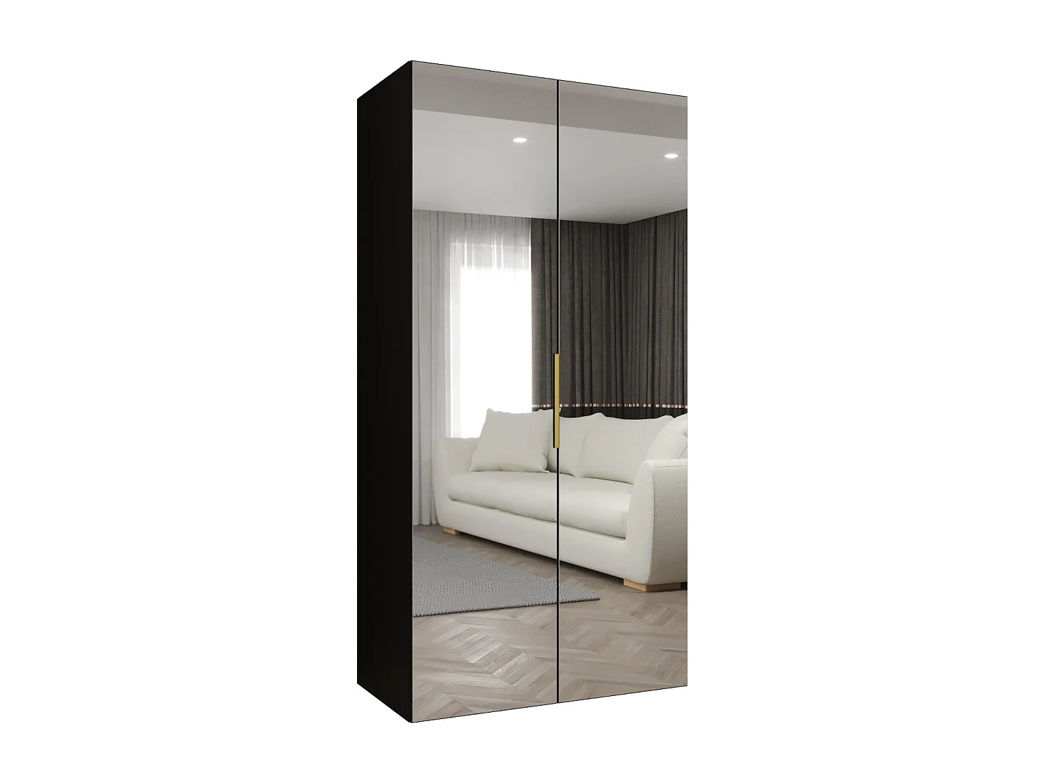 Draaideurkast Marbella 3 202/100/52 2-deurs (wit/goud)