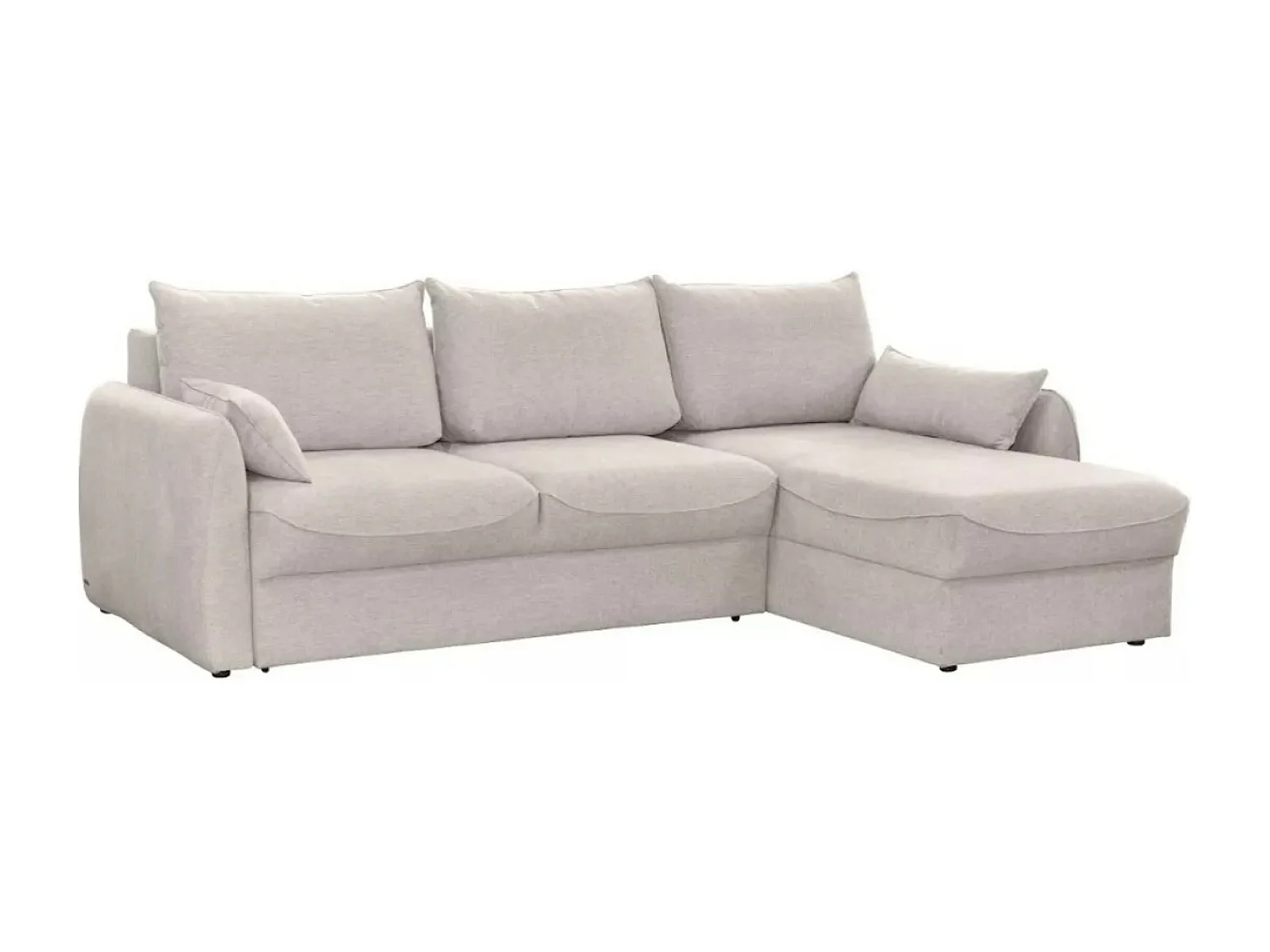 Canapé d'angle Naomi R/revêtement tissu/Beige