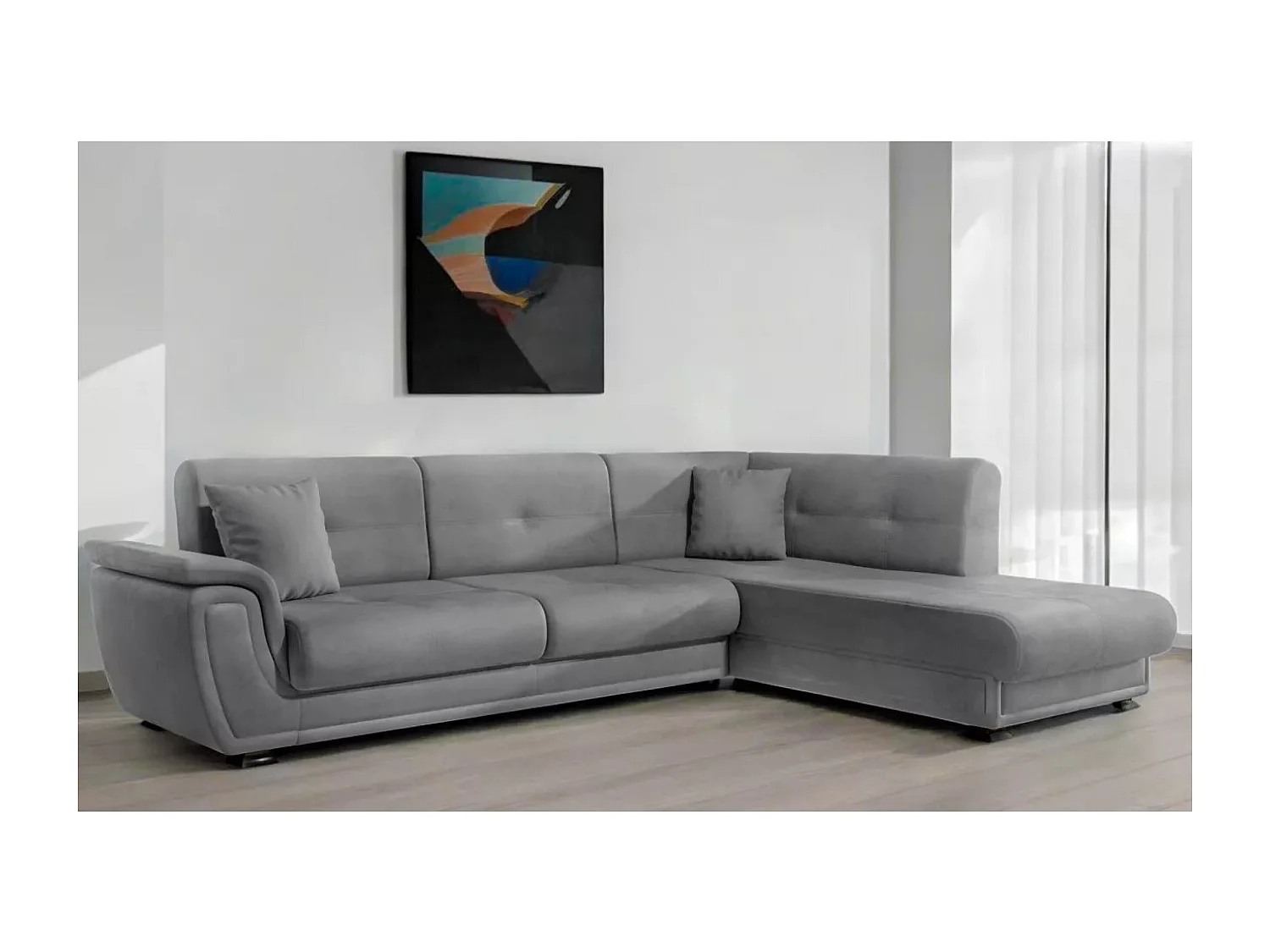 Canapé d'angle California R/revêtement tissu/