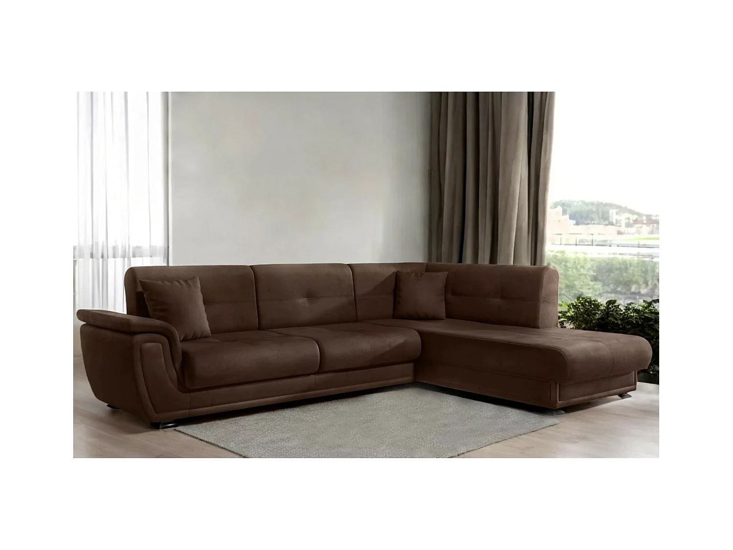 Canapé d'angle California R/revêtement tissu/