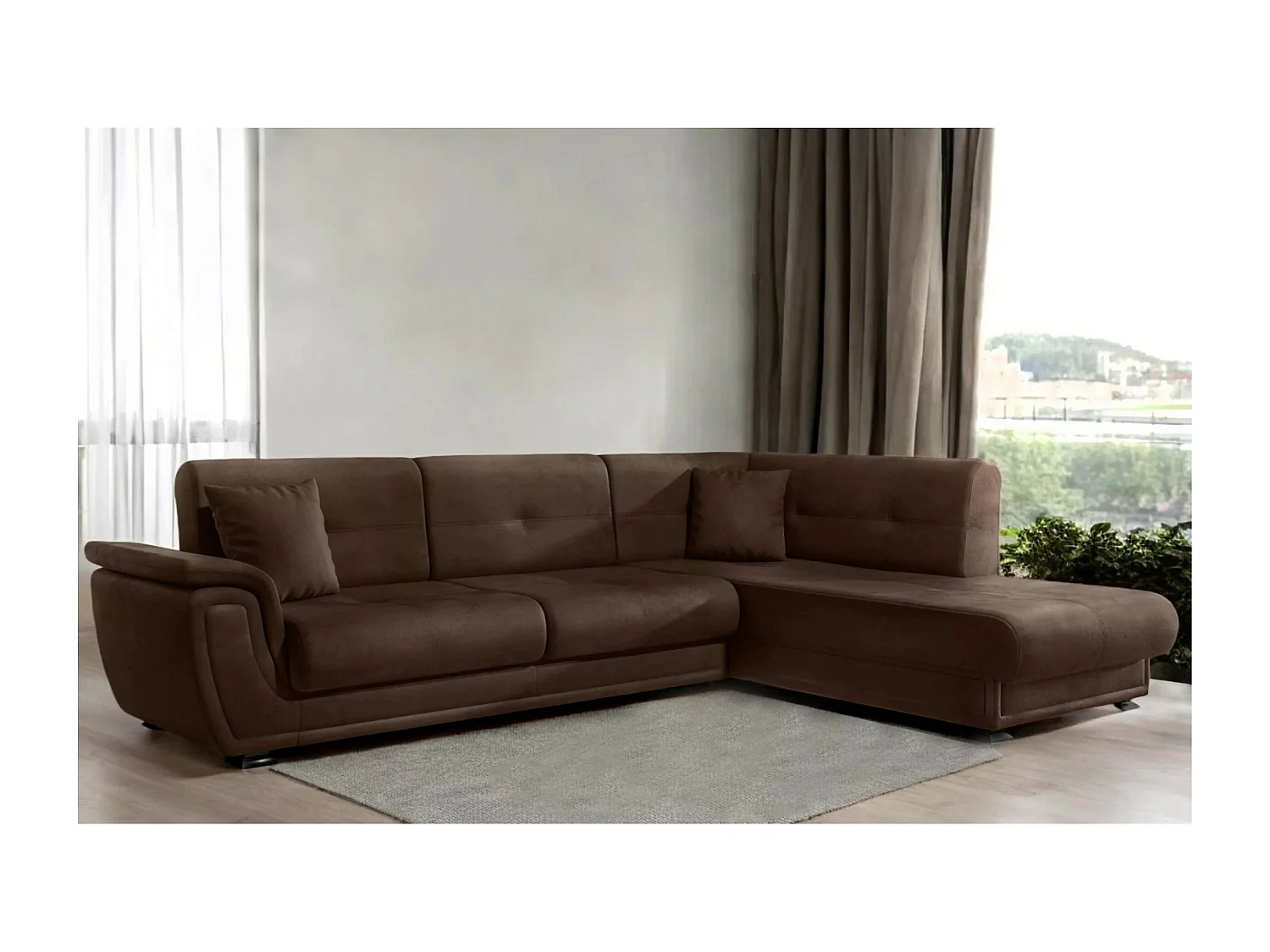 Ecksofa California R/Stoffbezug/