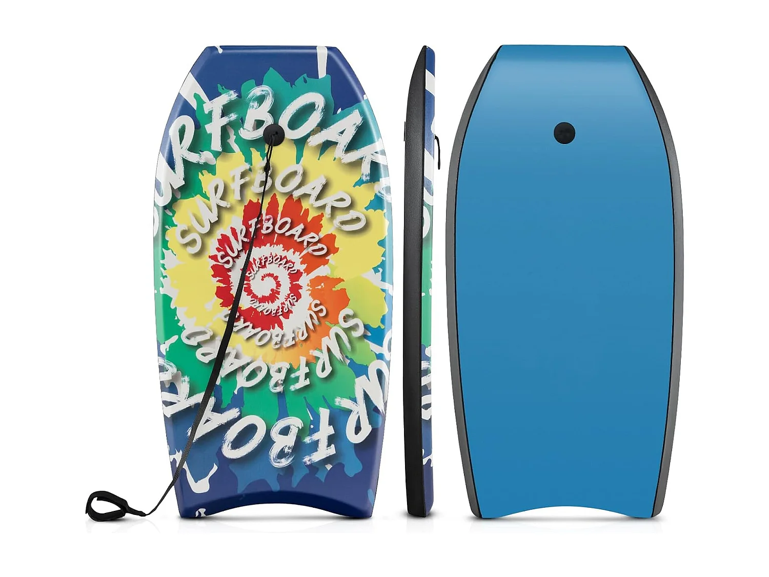 Bodyboard voor kinderen, surfplank met EPS-kern, XPE-dek, HDPE-onderkant en polsband, surfboard, body board