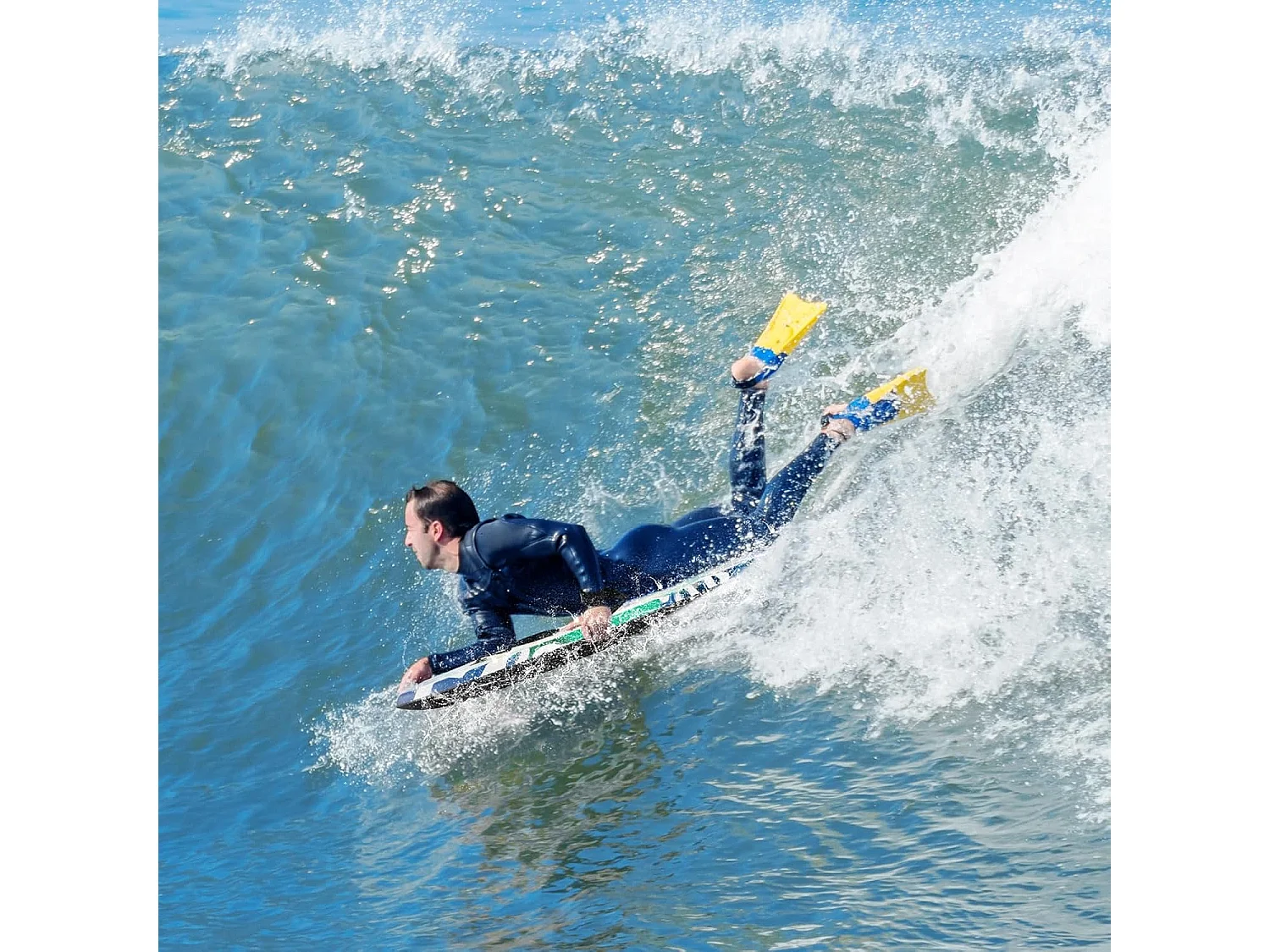 Bodyboard voor kinderen, surfplank met EPS-kern, XPE-dek, HDPE-onderkant en polsband, surfboard, body board