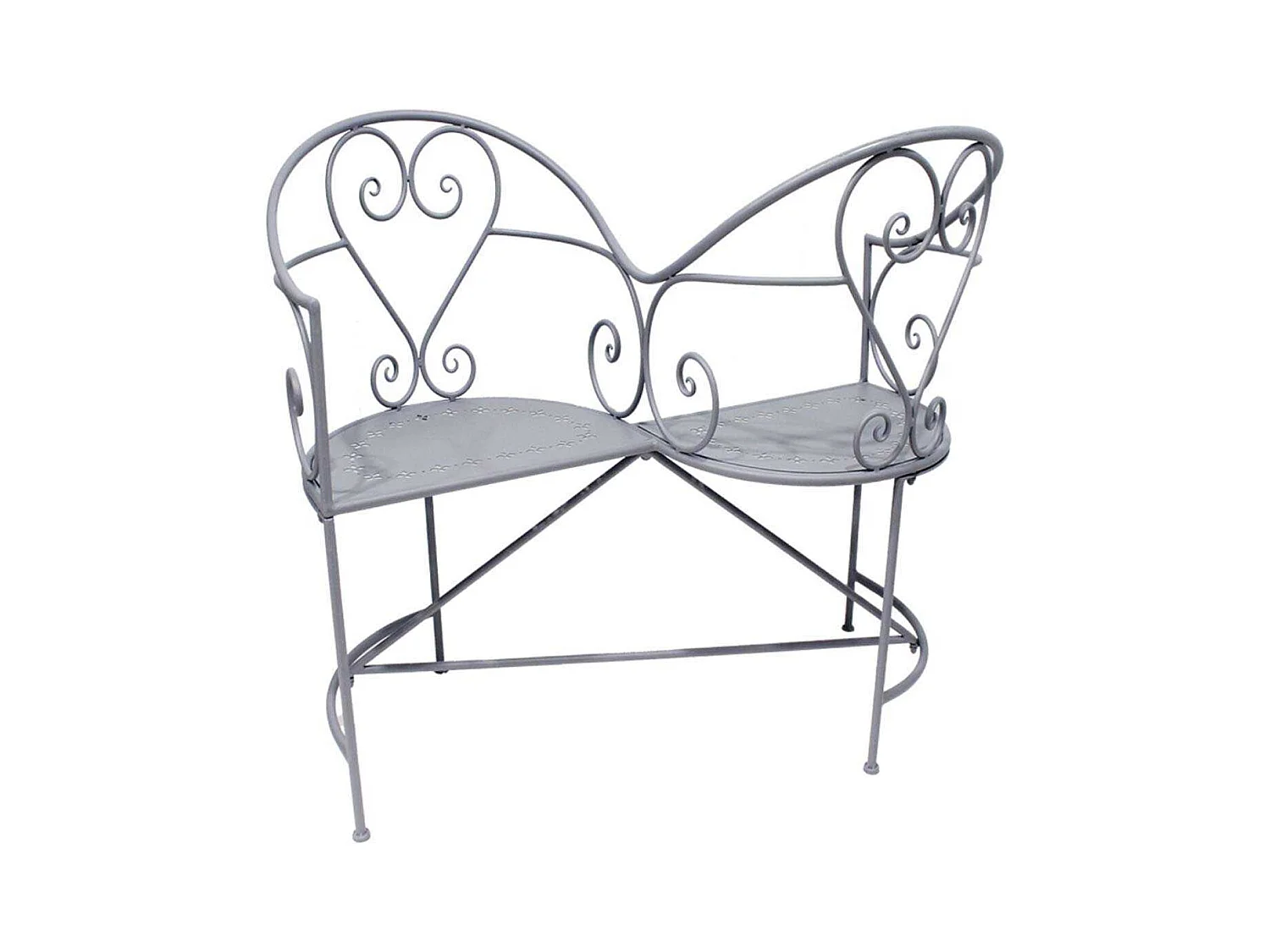 Banc 2 places en fer Belle Époque