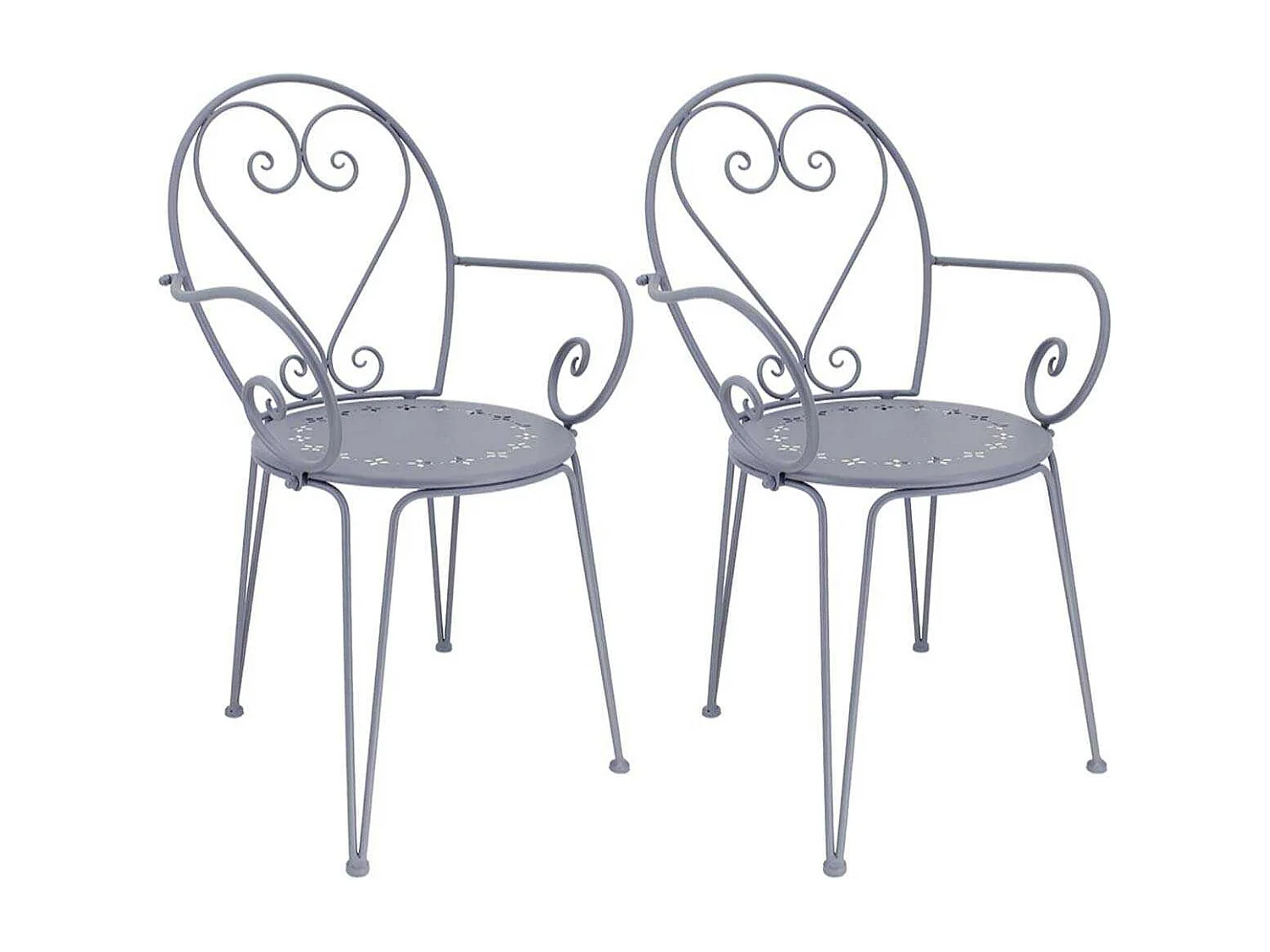 Fauteuil en fer Belle Époque (Lot de 2)