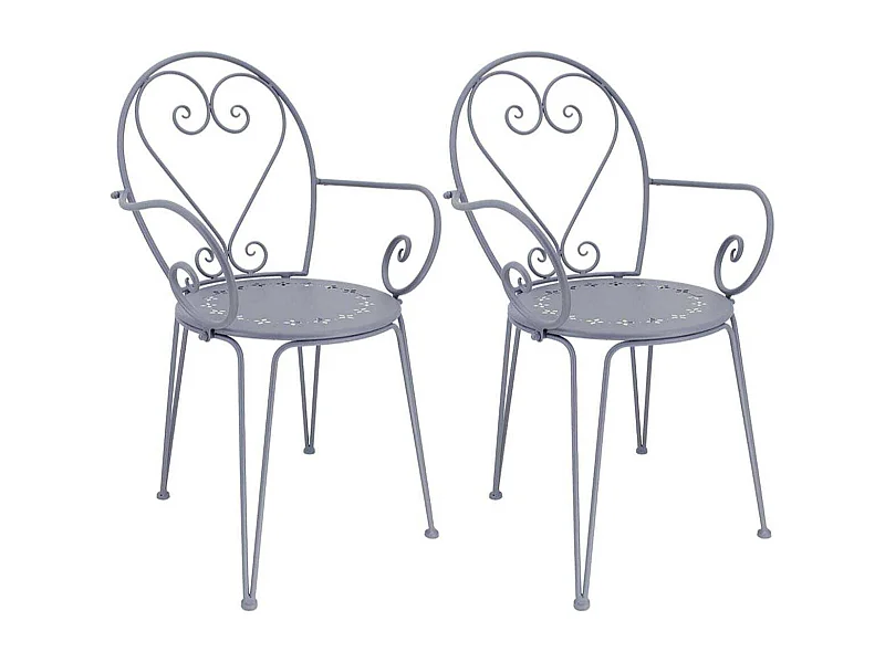 Fauteuil en fer Belle Époque (Lot de 2)