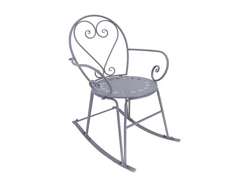 Fauteuil à bascule en fer Belle Époque