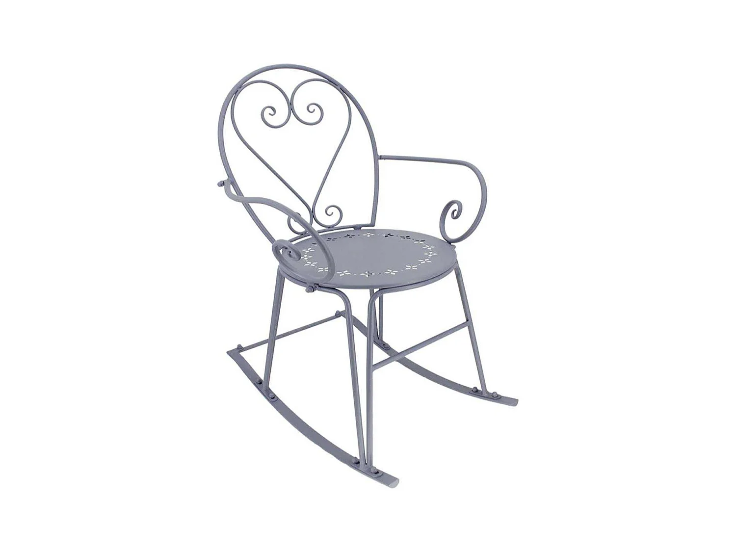 Fauteuil à bascule en fer Belle Époque