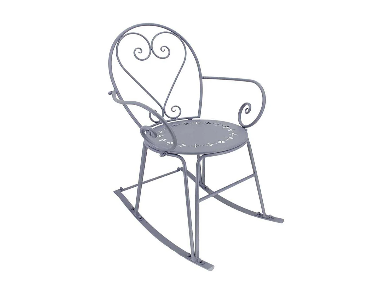 Fauteuil à bascule en fer Belle Époque