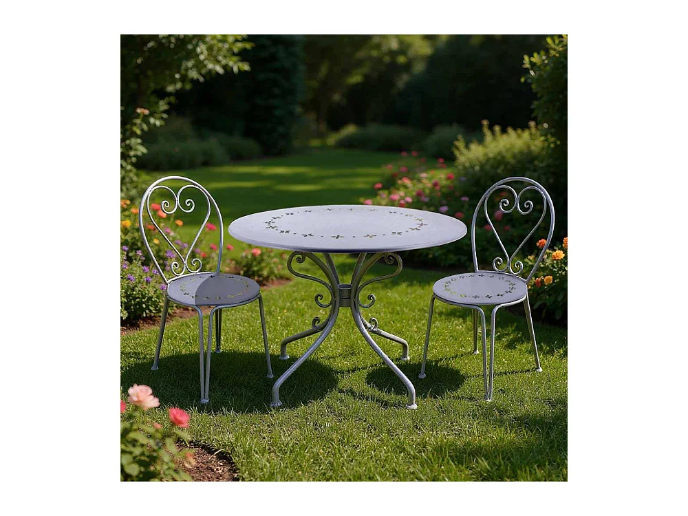 Chaise détente en fer Belle Époque Lot de 2