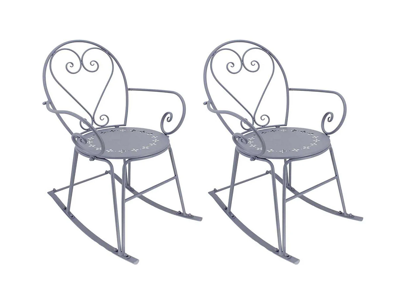 Fauteuil à bascule en fer Belle Époque