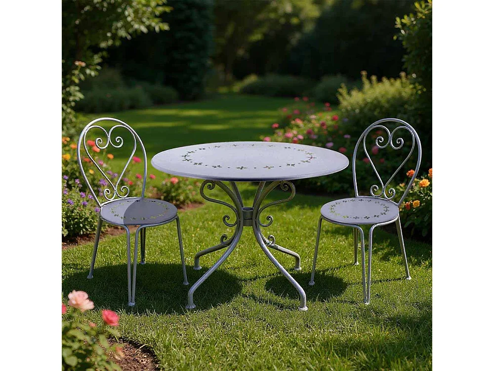 Chaise détente en fer Belle Époque Lot de 4