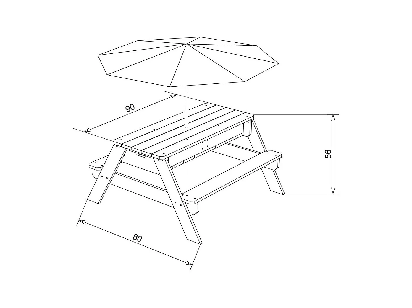 Table de jeux enfant en bois sable et eau Nick