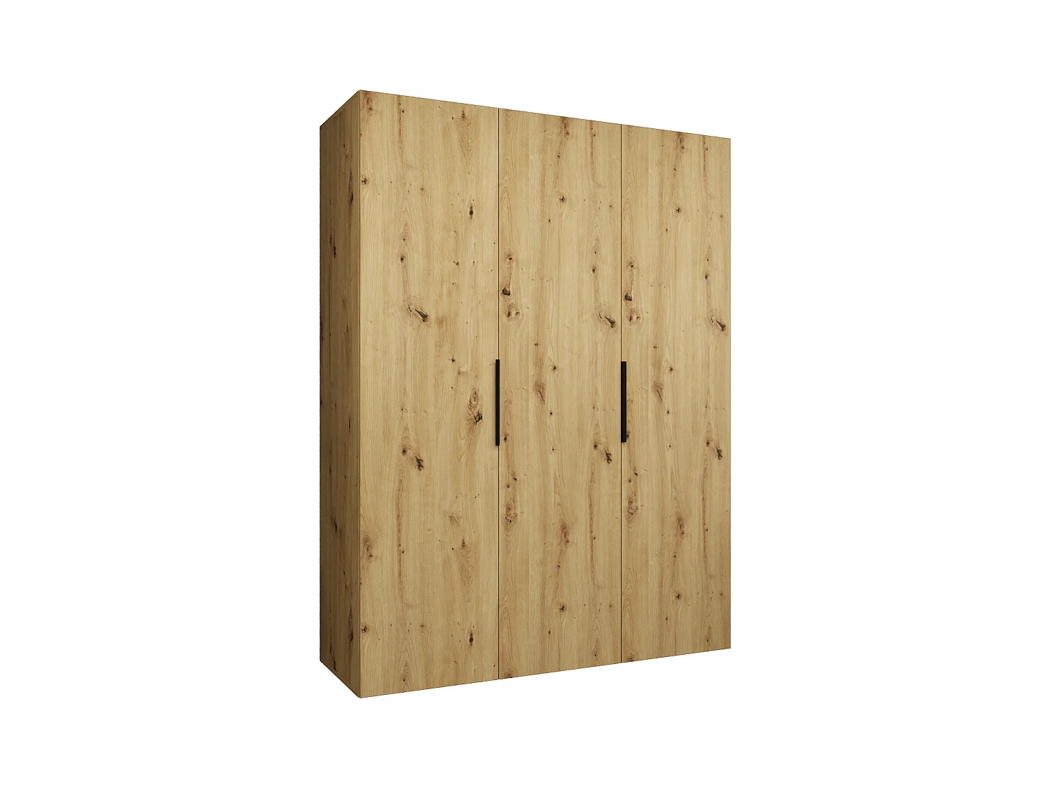 Drehtürenschrank Marbella 1 202/150/52 3-türig (Artisan Eiche|Schwarz)