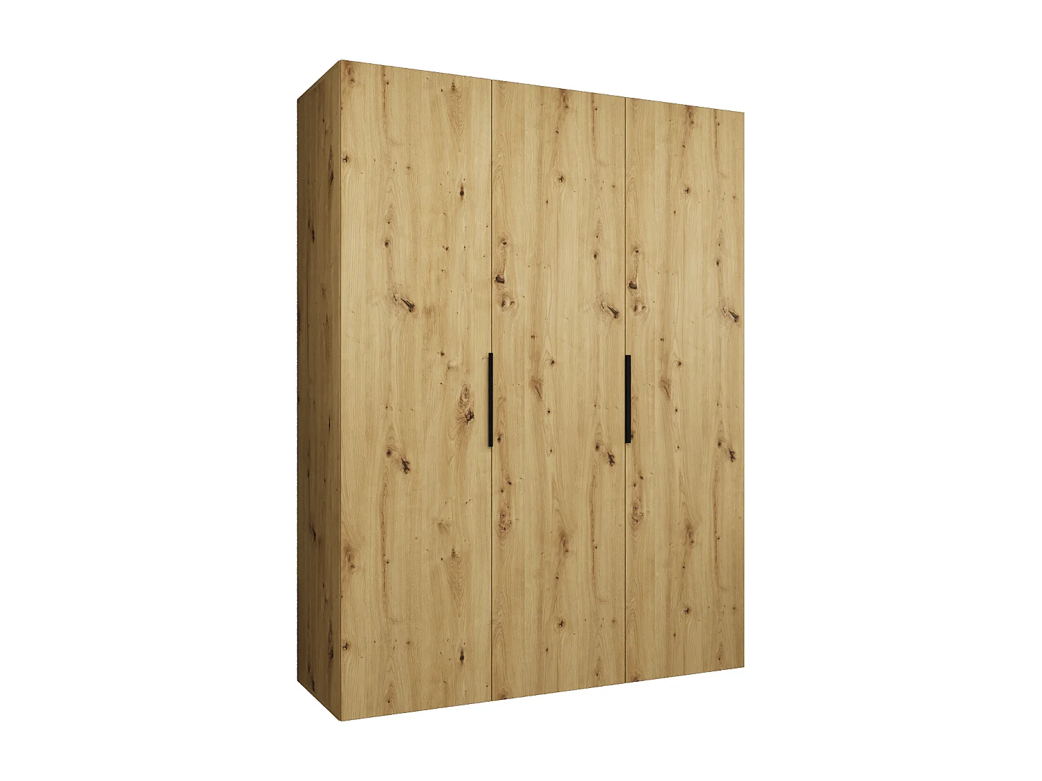 Armoire à portes battantes Marbella 1 202/150/52 3 portes (artisan/noir)