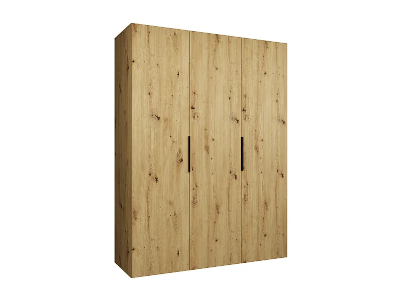 Armoire à portes battantes Marbella 1 202/150/52 3 portes (artisan/noir)