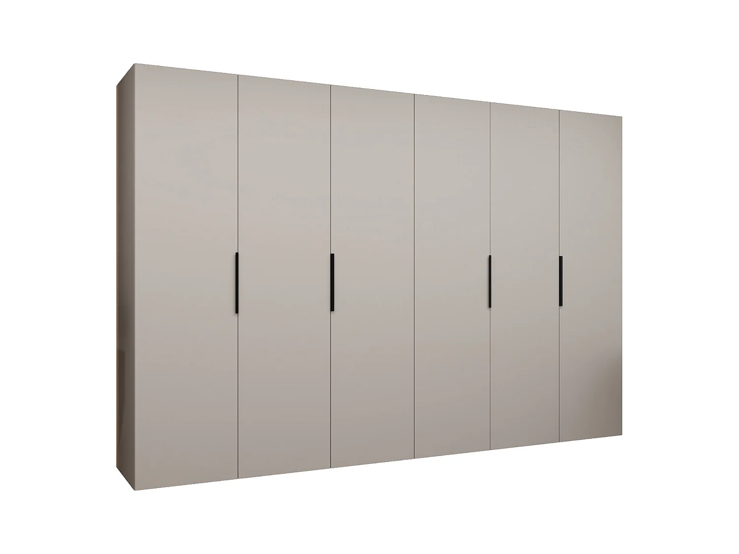 Armoire à portes battantes Marbella 1 202/300/52 6 portes (cachemire/noir)