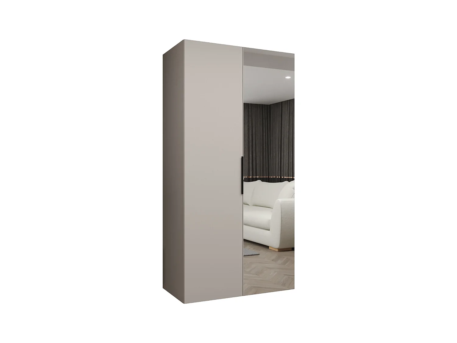 Armoire à portes battantes Marbella 2 202/100/52 2 portes (cachemire/noir)