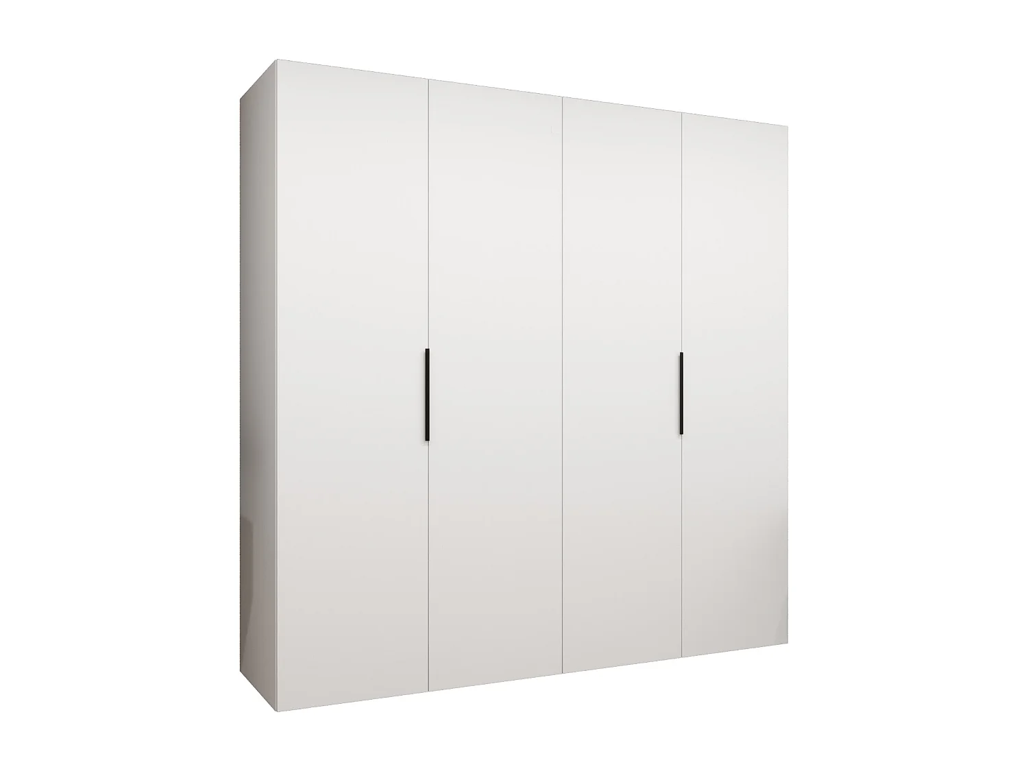 Drehtürenschrank Marbella 1 202/200/52 4-türig (Weiß|Schwarz)