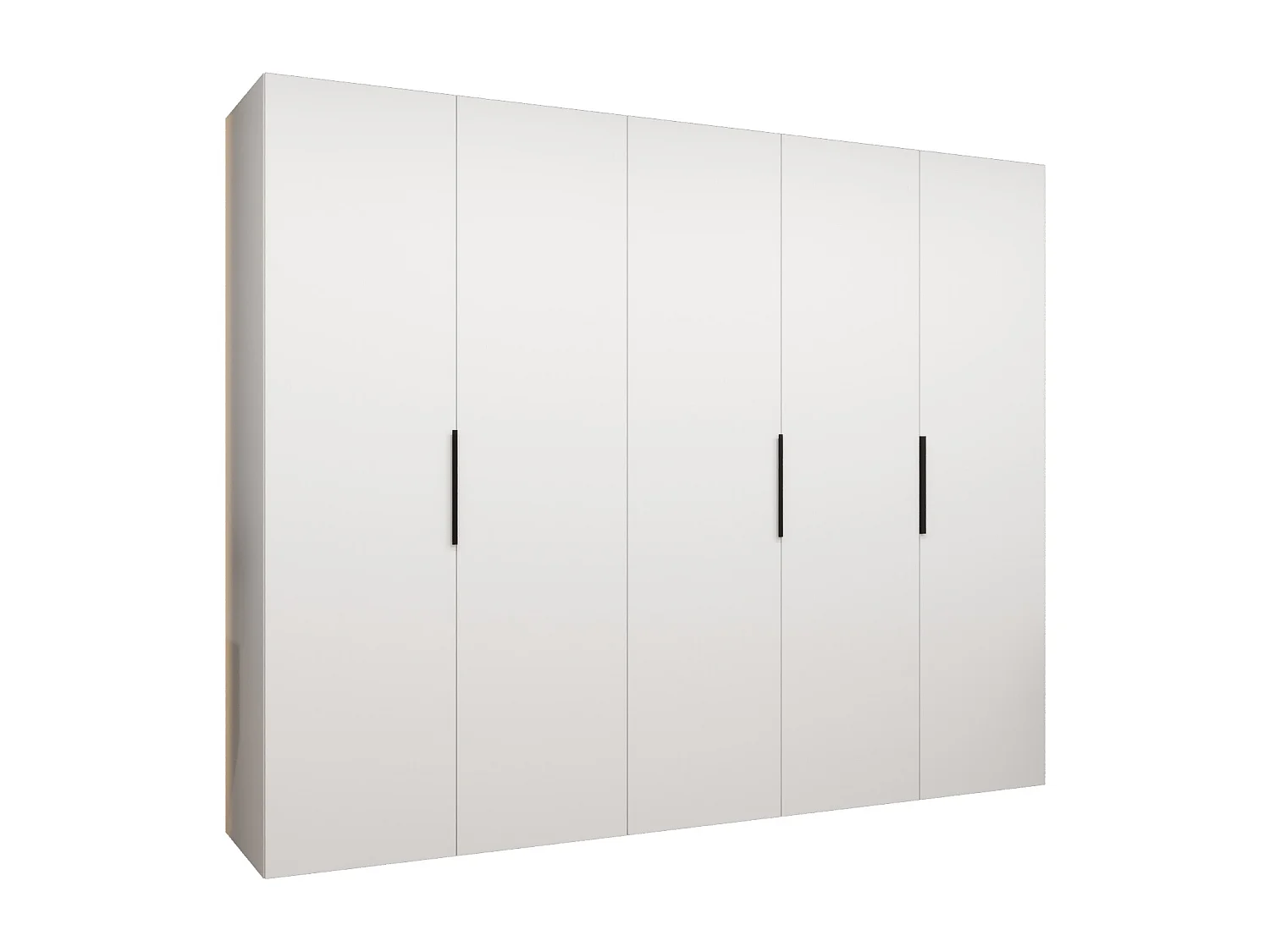 Armoire à portes battantes Marbella 1 202/250/52 5 portes (blanc/noir)