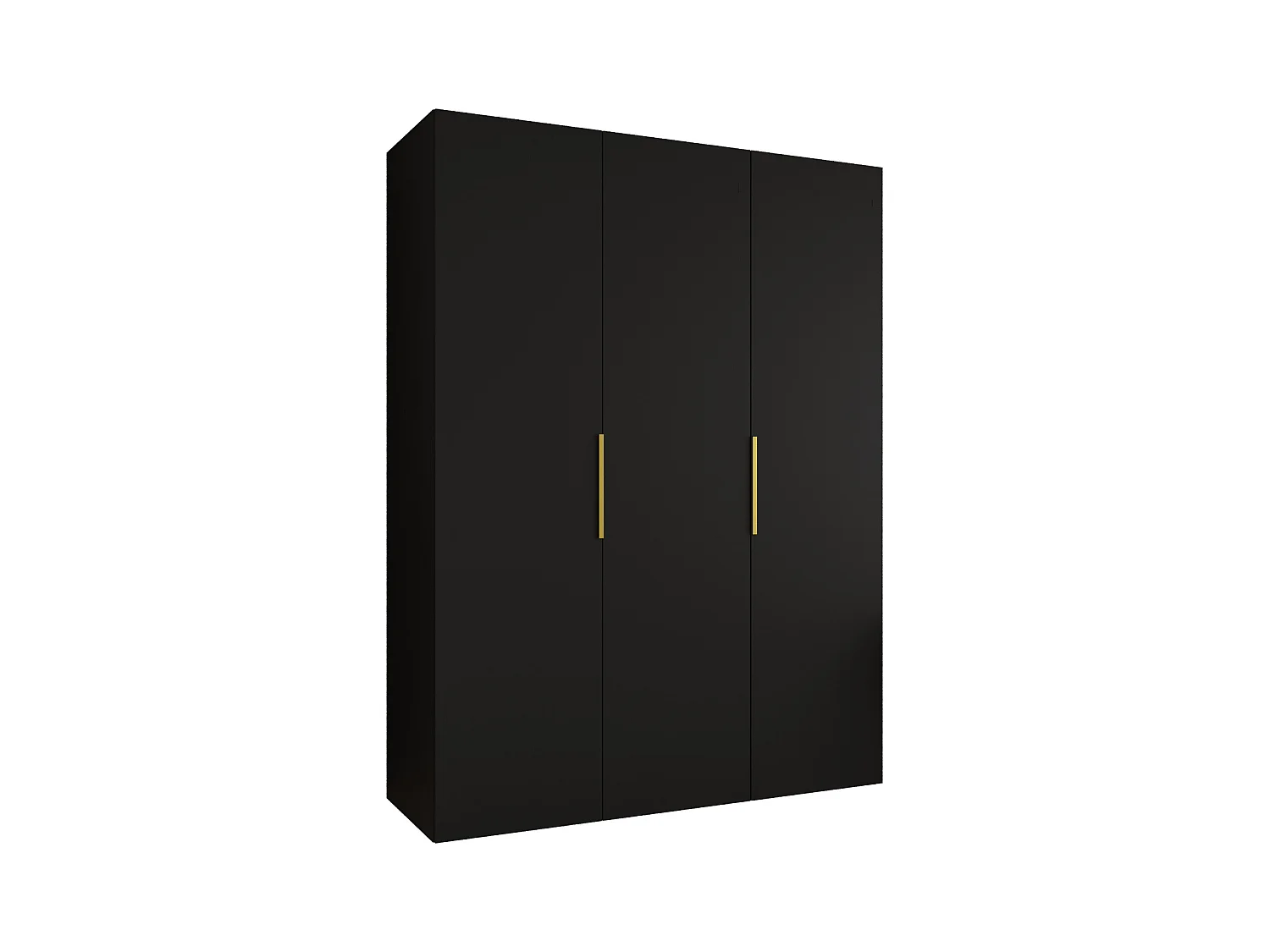 Armoire à portes battantes Marbella 1 202/150/52 3 portes (noir/doré)