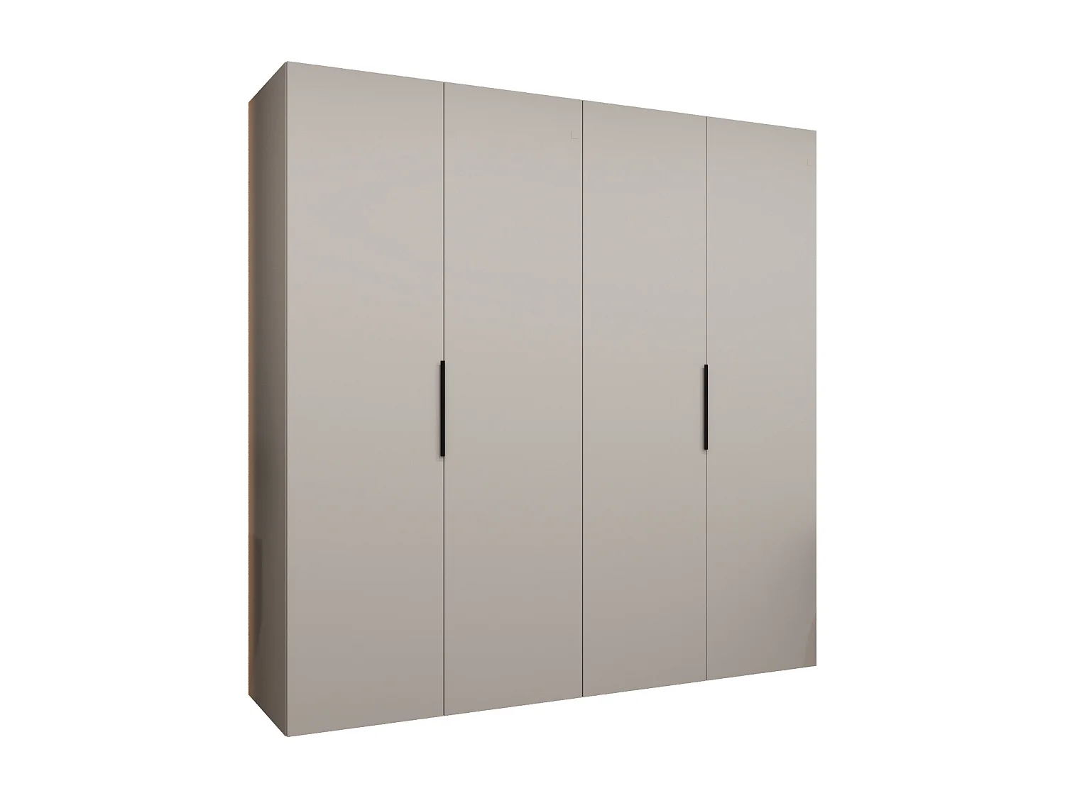 Drehtürenschrank Marbella 1 202/200/52 4-türig (Kaschmir|Schwarz)