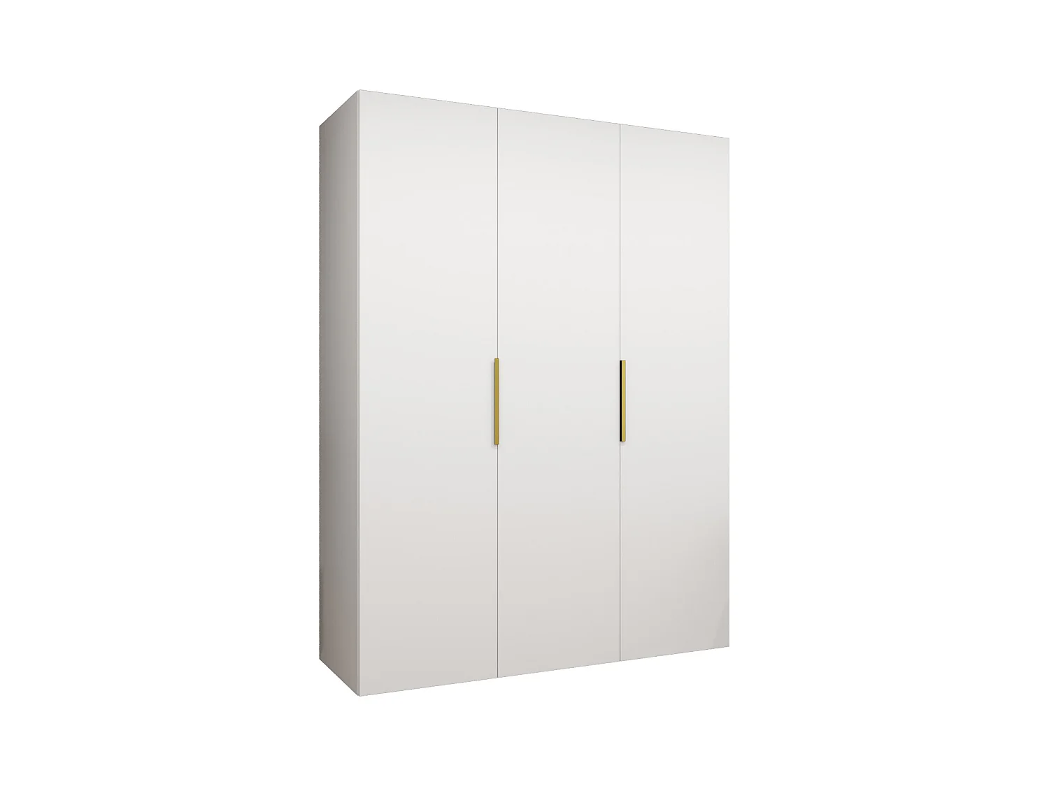 Armoire à portes battantes Marbella 1 202/150/52 3 portes (blanc/doré)