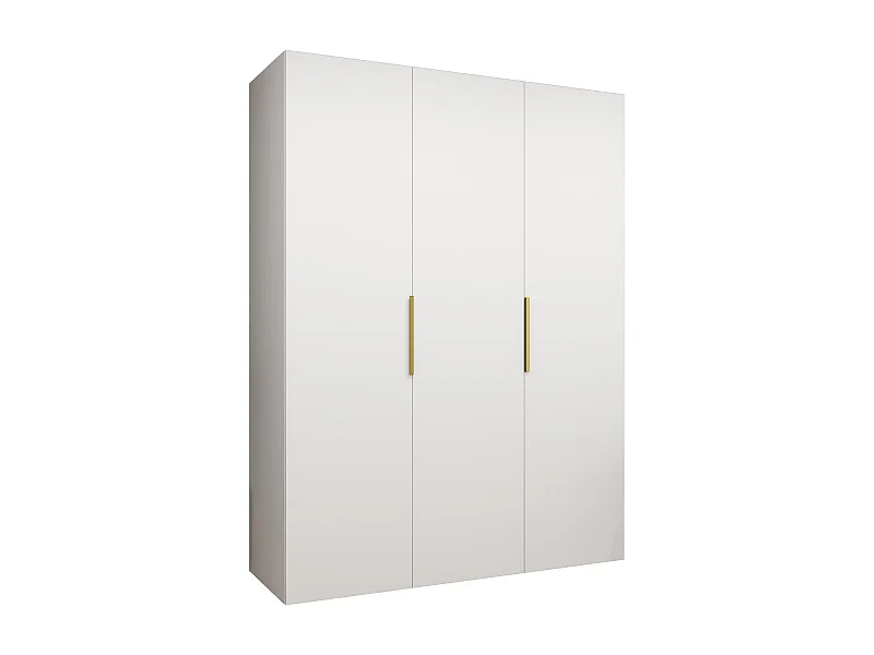 Armadio Marbella 1 con ante battenti 202/150/52 3 ante (bianco/d'oro)