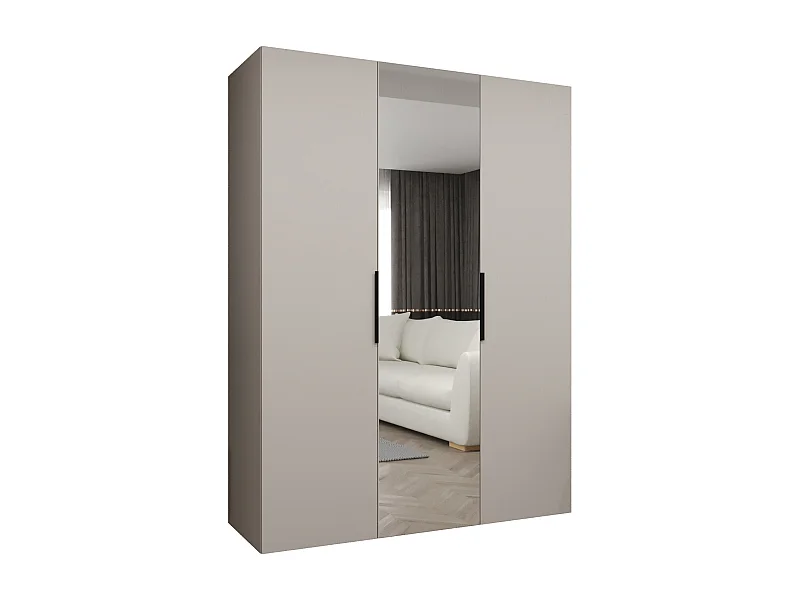 Drehtürenschrank Marbella 2 202/150/52 3-türig (Kaschmir|Schwarz)